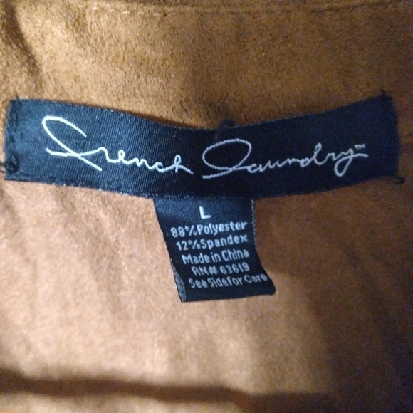 French Laundry Button Up Shirt Brown Large - Picture 7 of 9